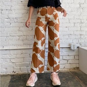 Lisa Says Gah Robyn High Waisted Jean Cow Print